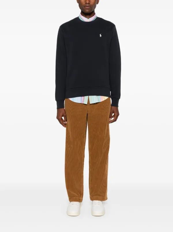 Polo Ralph Lauren Polo-Pony Cotton Sweatshirt | Black | FARFETCH
