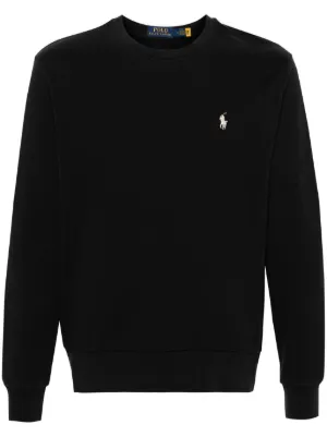 Polo Ralph Lauren Suéter Decote Careca Com Logo Bordado | Preto