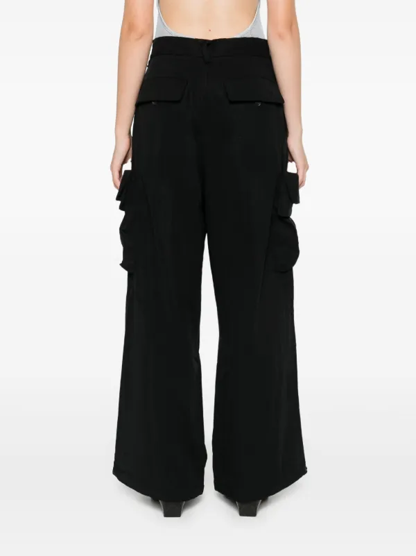 Y-3 Drawstring Cargo Trousers Black FARFETCH MY