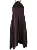 Stella McCartney chain halterneck satin midi dress - Neutrals