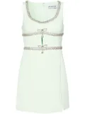 Self-Portrait diamante-bow mini dress - Green