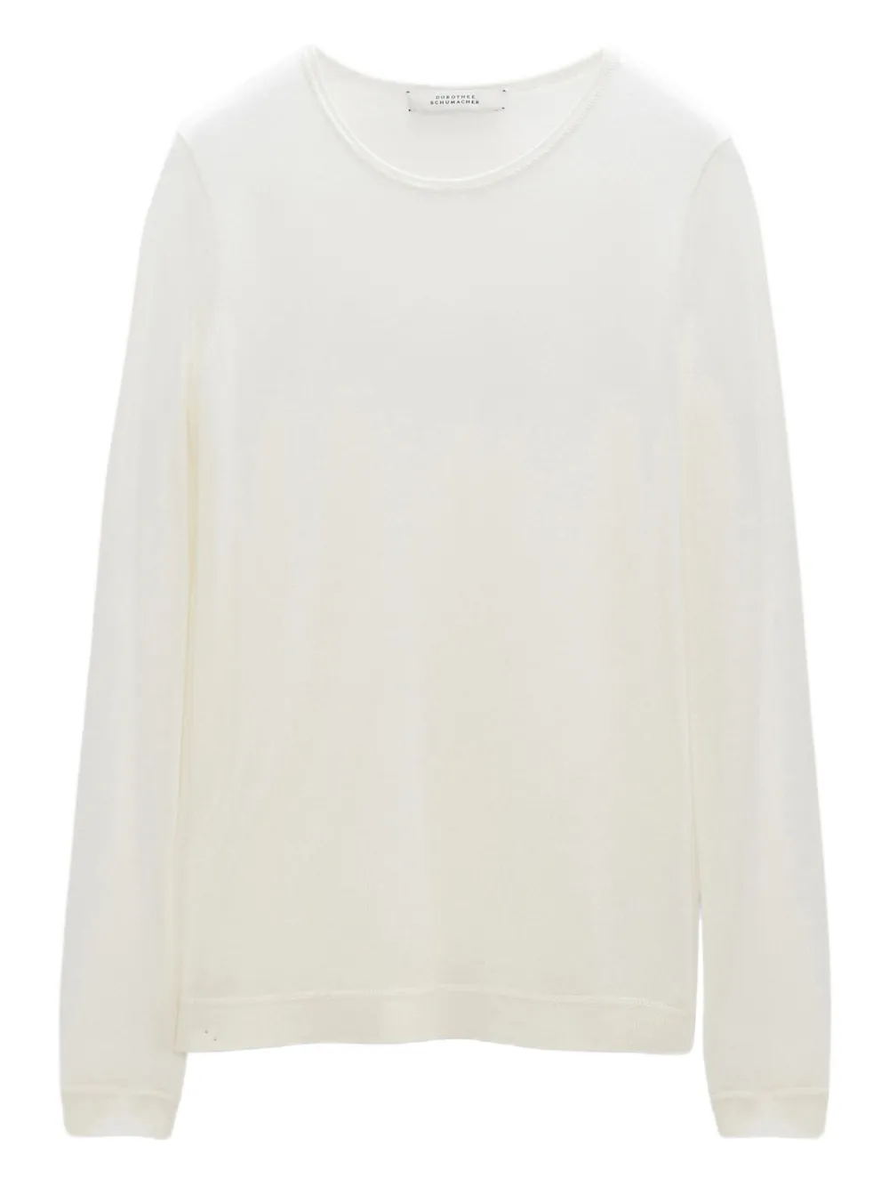 Dorothee Schumacher crew-neck cashmere sweater - White