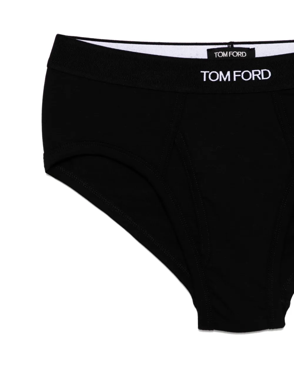 TOM FORD Slip met logo jacquard Zwart