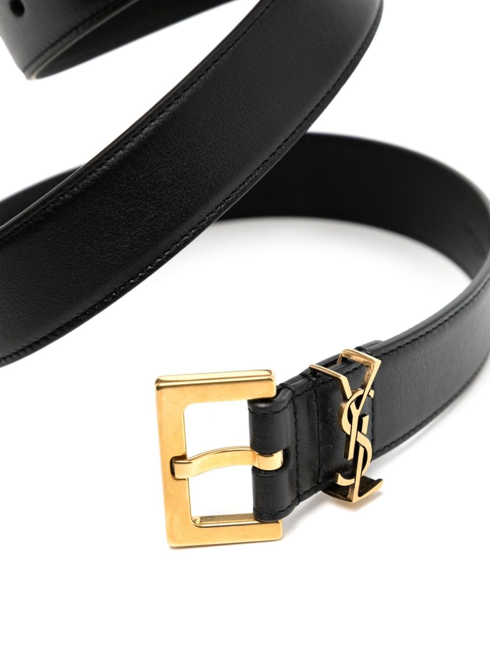 Saint Laurent Leren armband - Zwart