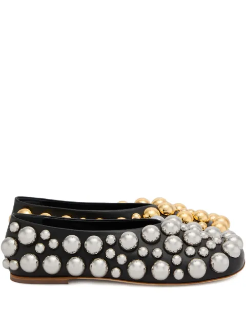 A.W.A.K.E. Mode Dora stud-embellished flat pumps 