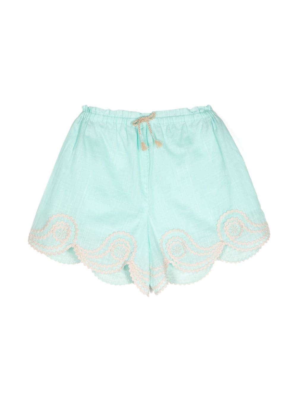 ZIMMERMANN Kids waverley ric rac cotton short - Blue