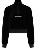 Karl Lagerfeld Jeans corduroy half-zip sweatshirt - Black