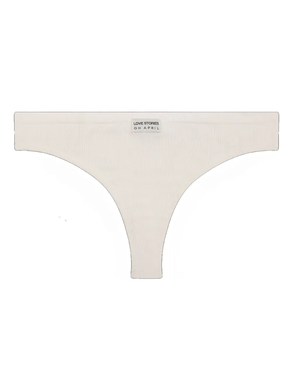 Love Stories Ribbed Thong In Neutral