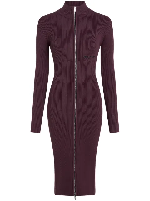 Karl Lagerfeld Jeans zip-front knitted dress