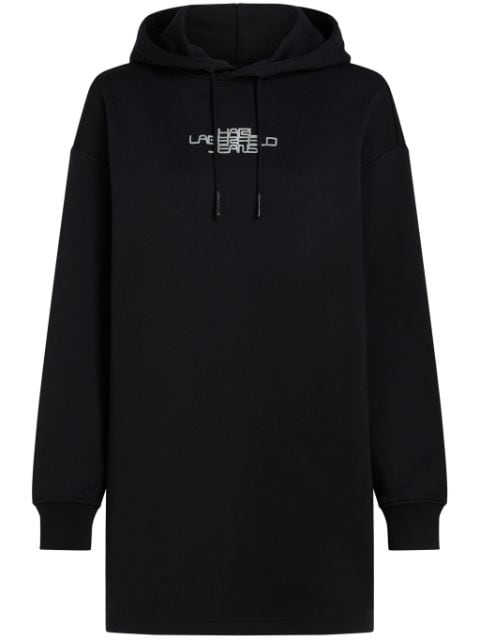 Karl Lagerfeld Jeans logo-print hooded dress