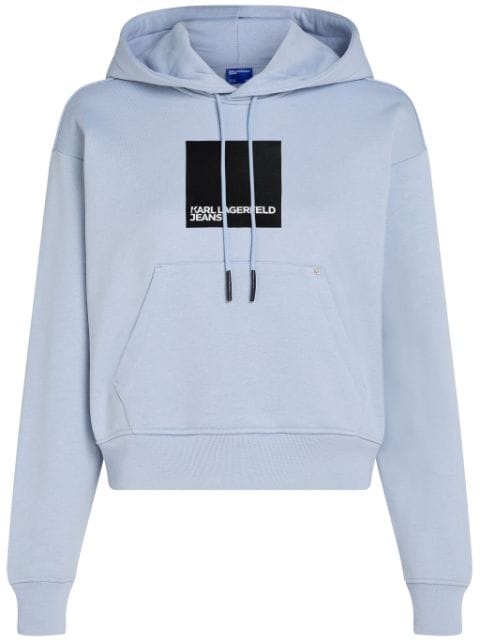 Karl Lagerfeld Jeans Box-logo patch hoodie