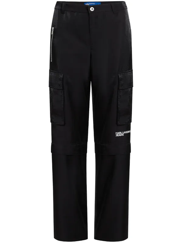 Karl Lagerfeld Jeans straight-leg Cargo Trousers | Black | FARFETCH