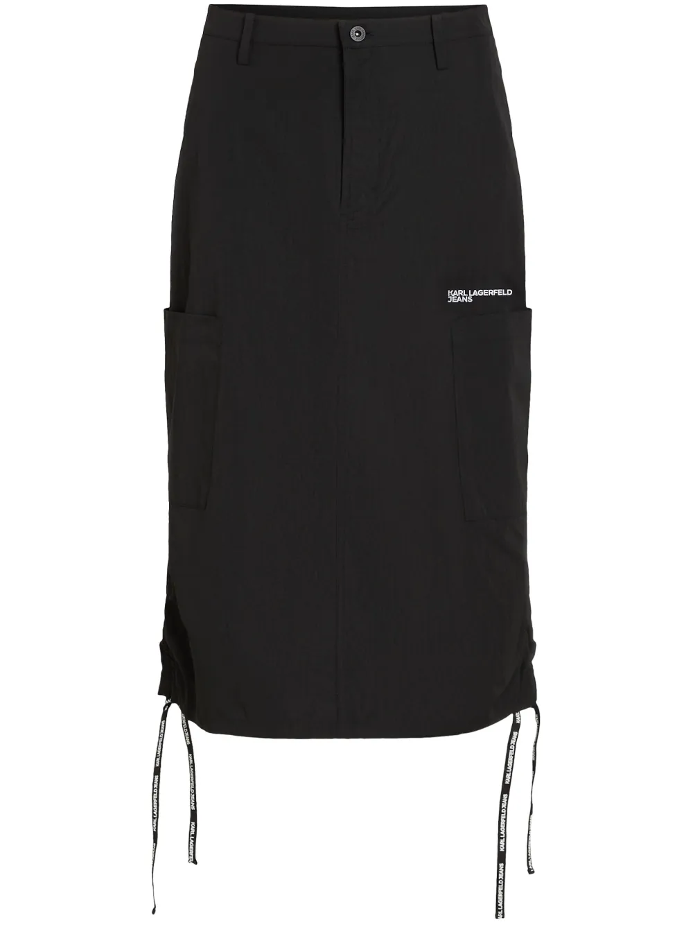 Karl Lagerfeld Jeans Cargo midi-rok Zwart