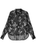SIEDRES Genni sequinned shirt - Black