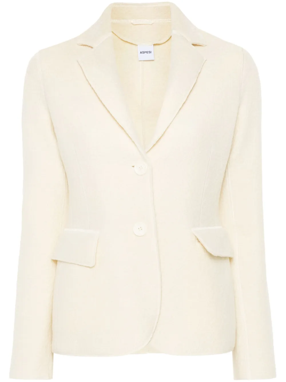 ASPESI Blazer met enkele rij knopen Wit