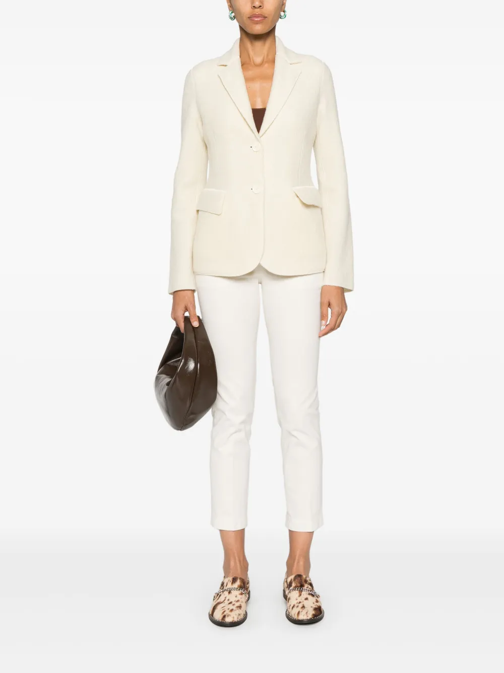 ASPESI Blazer met enkele rij knopen - Wit