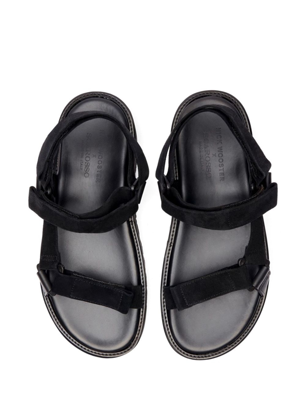 Shop Scarosso Wooster V Suede Sandals In Black