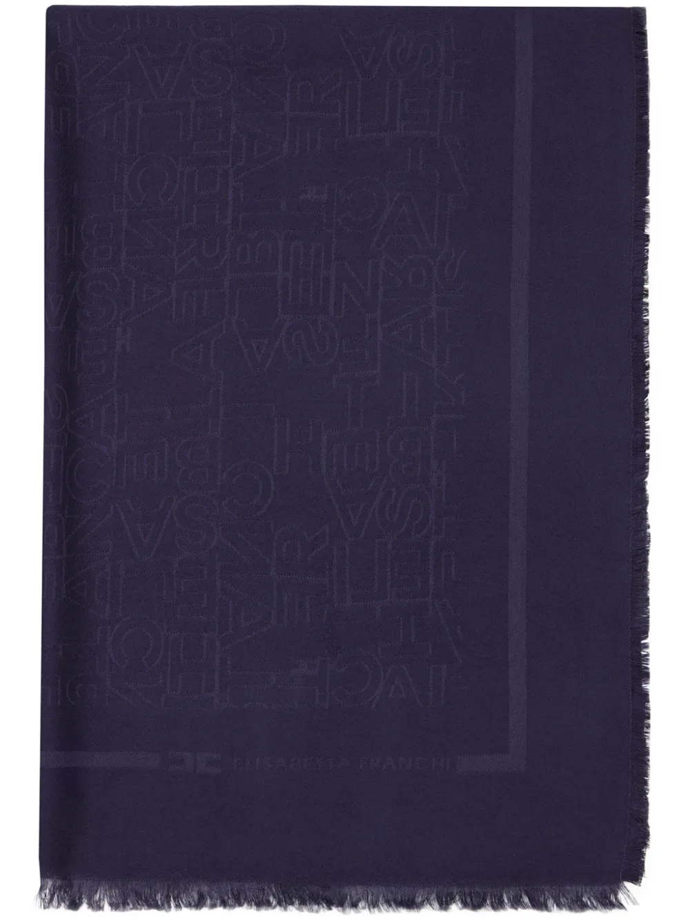 Elisabetta Franchi logo-jacquard scarf | Blue | Image 1