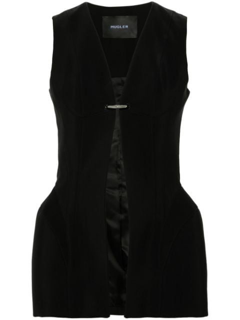 Mugler corseted pierced vest