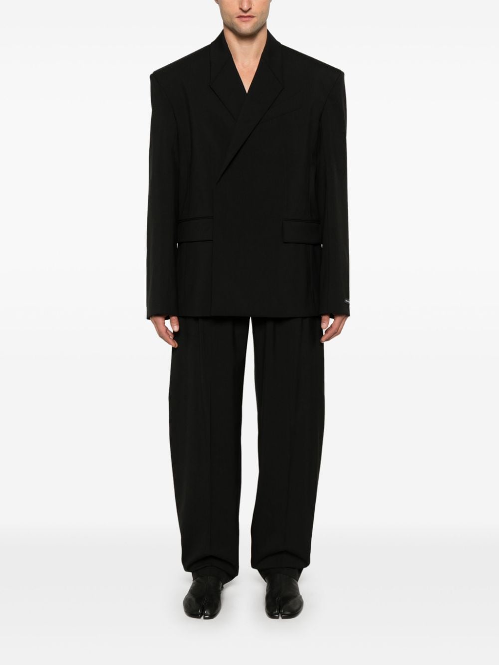 Mugler Wollen blazer - Zwart