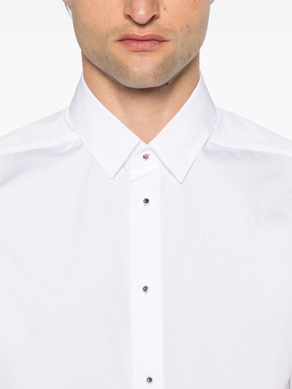 Shop Mugler Poplin Shirt In 白色