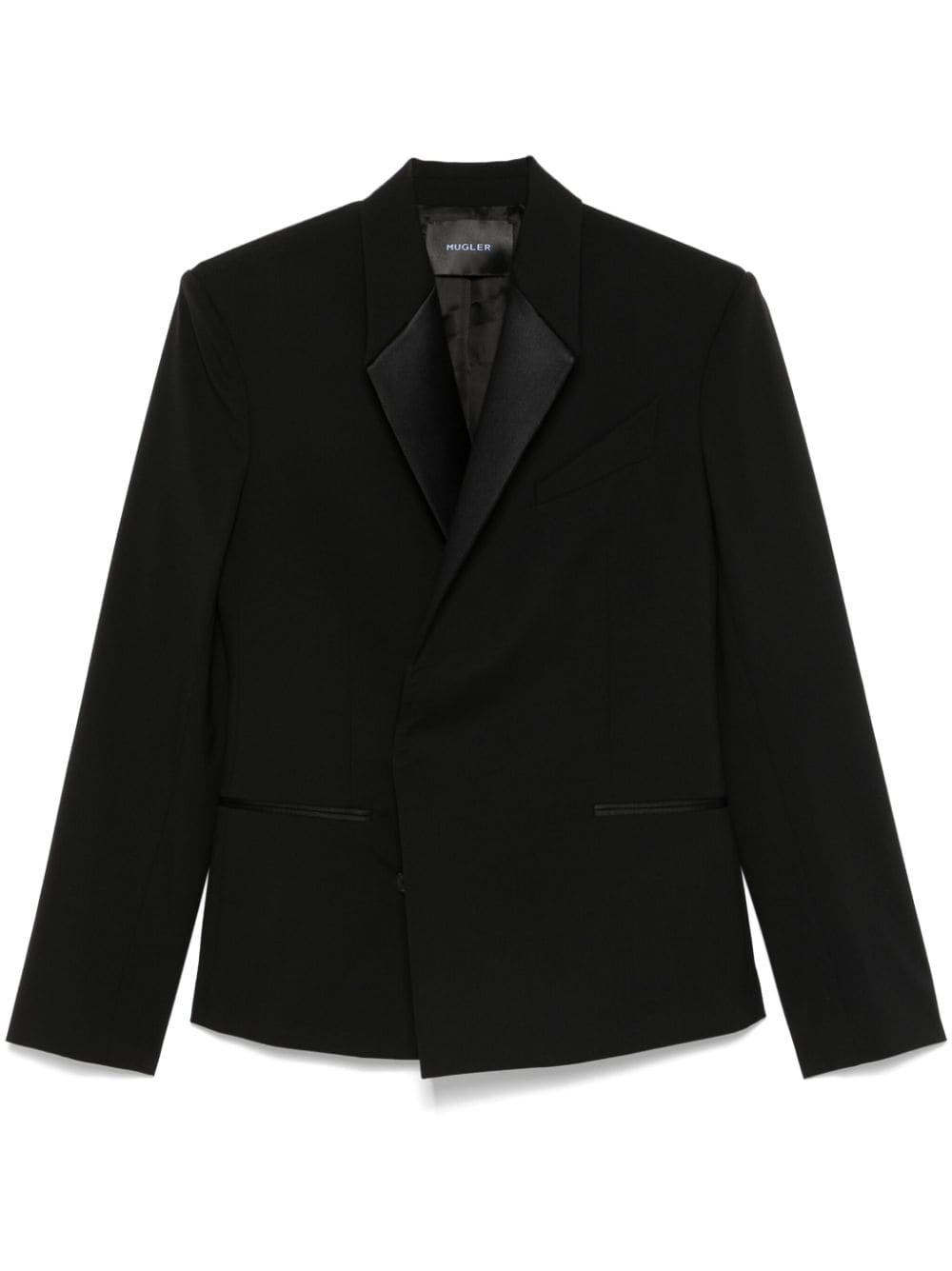 Mugler double-breasted blazer Zwart