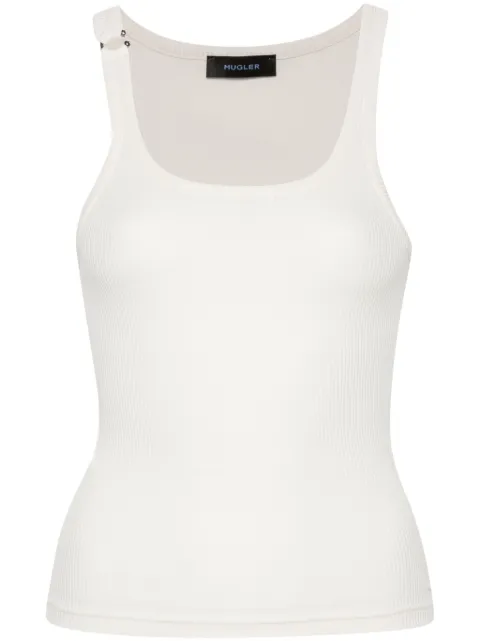 Mugler camiseta con detalle de piercing