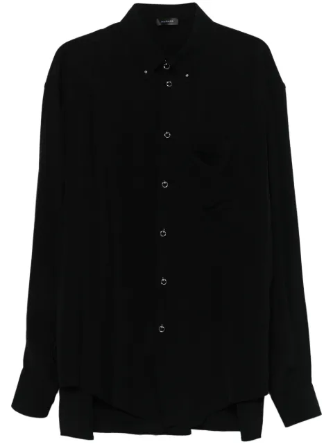 Mugler camisa con detalle de piercing