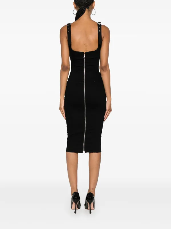 Mugler x  ドレス Mugler パネル デニムドレス | ブラック | FARFETCH JP