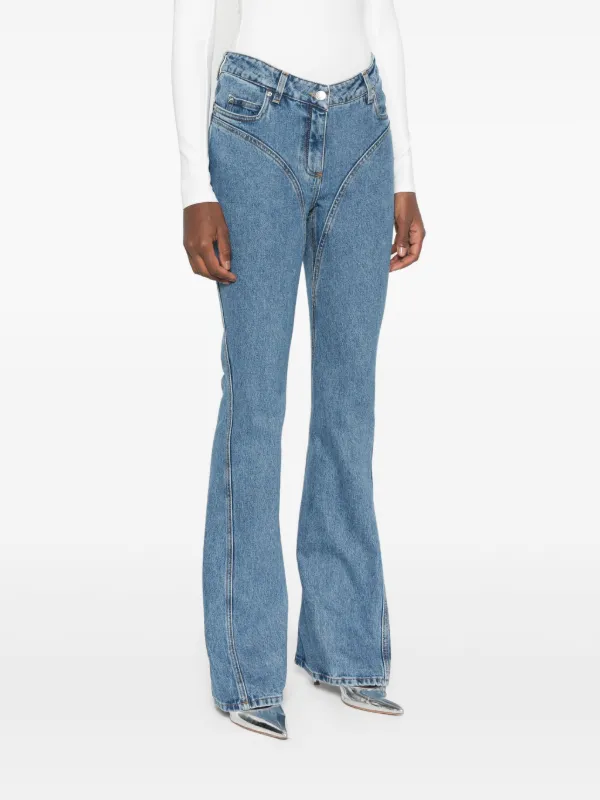 Mugler Washed Flared Jeans | Blue | FARFETCH