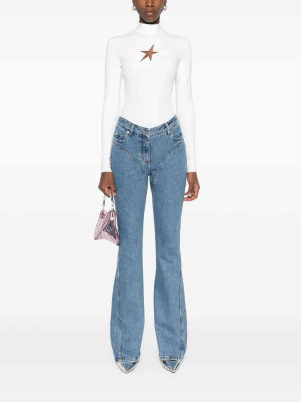 Mugler Washed Flared Jeans | Blue | FARFETCH