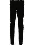 Mugler zipped scuba trousers - Black
