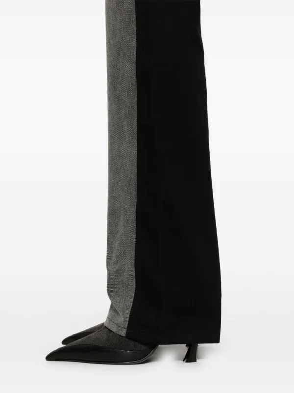 Mugler bi-color Straight Leg Jeans | Black | FARFETCH