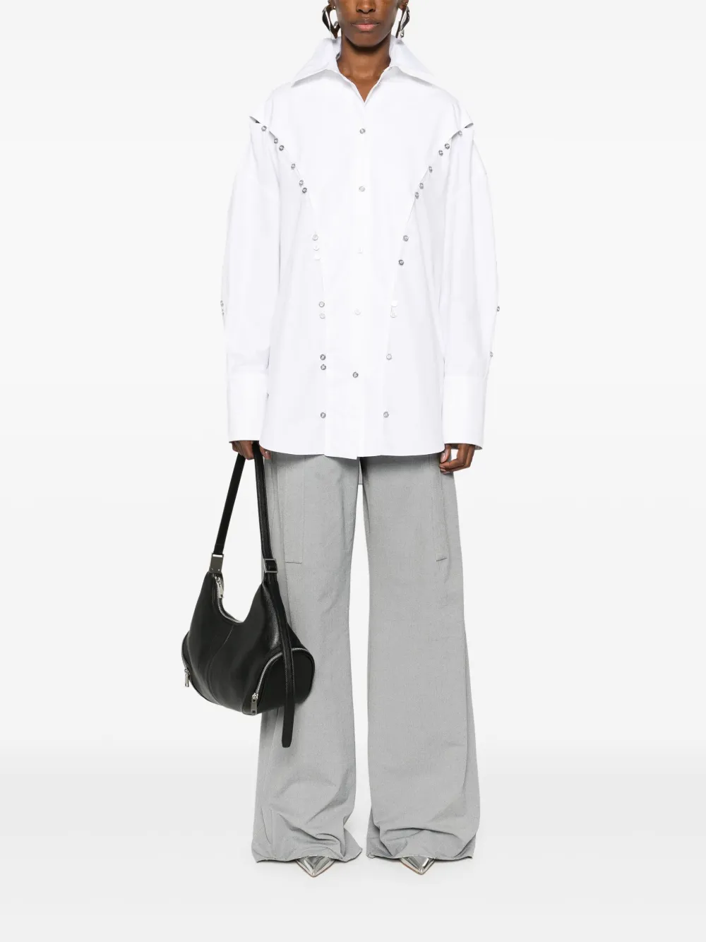 Mugler poplin shirt - Wit
