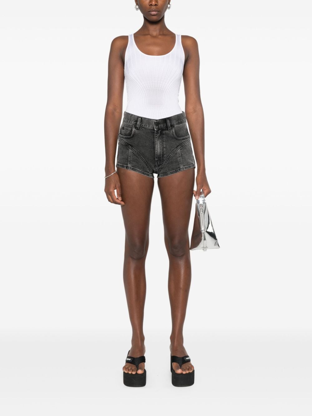 Mugler knit tank top - Wit