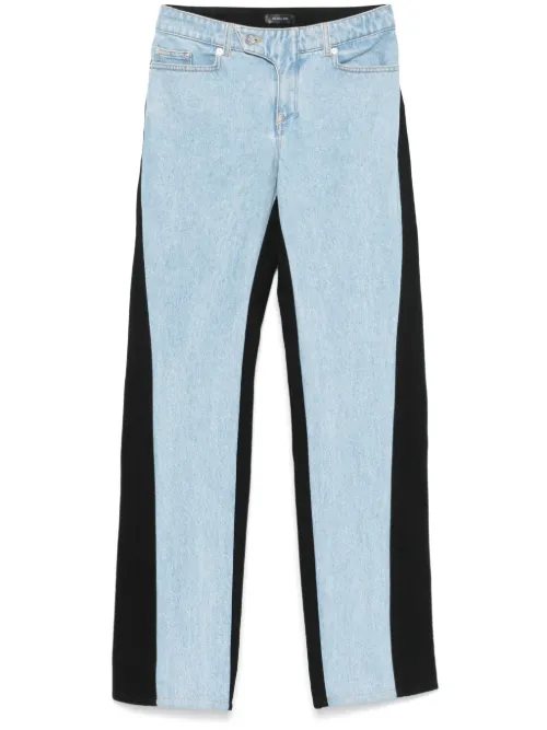 Jean bicolore à coupe droite - Mugler - Modalova