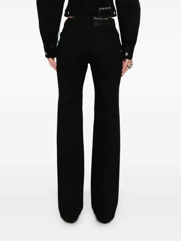 Mugler bi-color straight-leg Jeans | Blue | FARFETCH JO