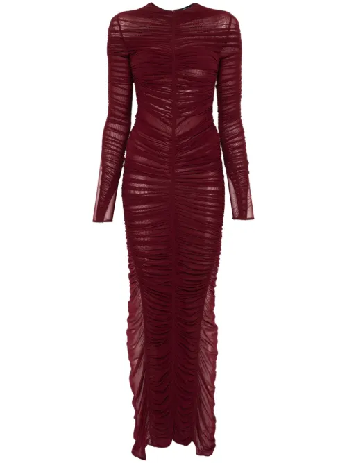 Robe longue à fronces - Mugler - Modalova