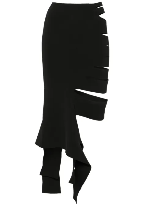 Mugler jupe en maille - Noir - Mugler - Modalova