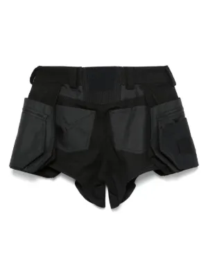 【関税込み】Mugler ブラック ドレープ ショートパンツ Mugler | Shorts | Mugler X Wolford High Waist Short Flocked
