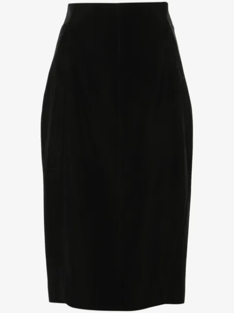Mugler buckled tailored skirt