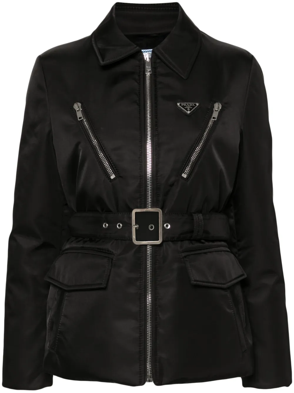 Prada triangle-logo padded jacket | Black | Image 1