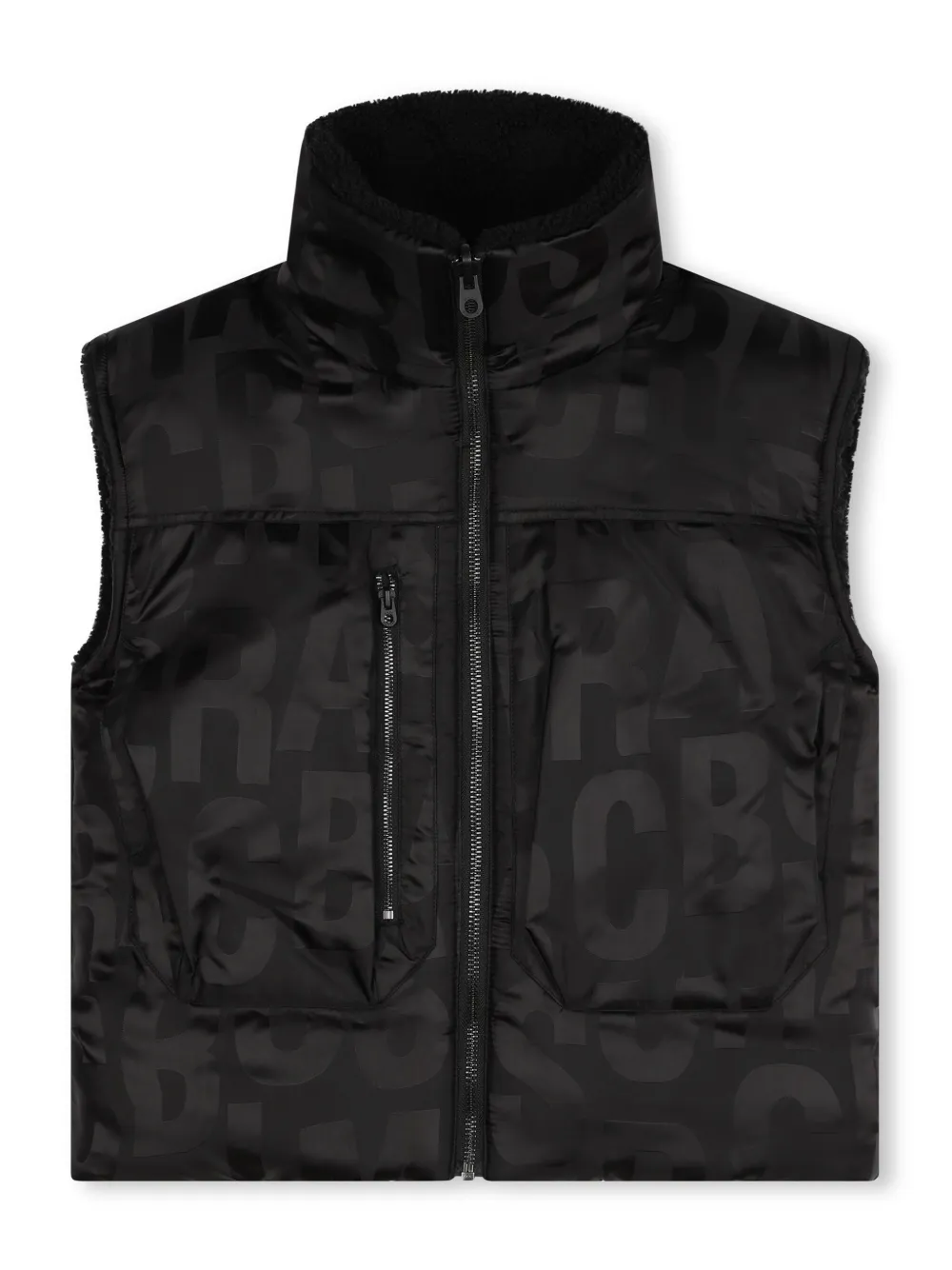 Marc Jacobs Kids Omkeerbare bodywarmer met print Zwart