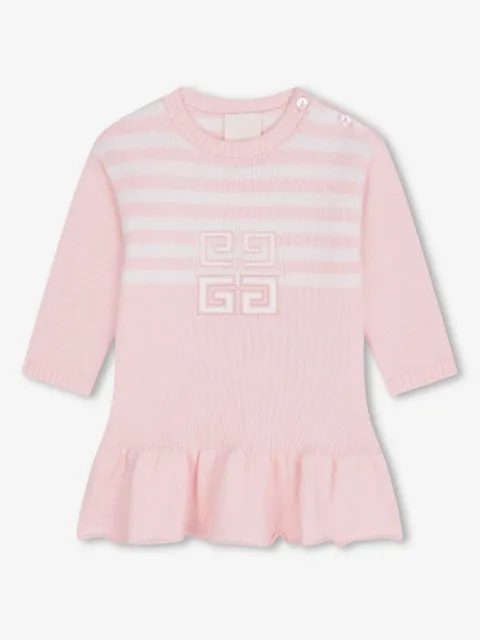 Givenchy Kids logo embroidered knitted dress