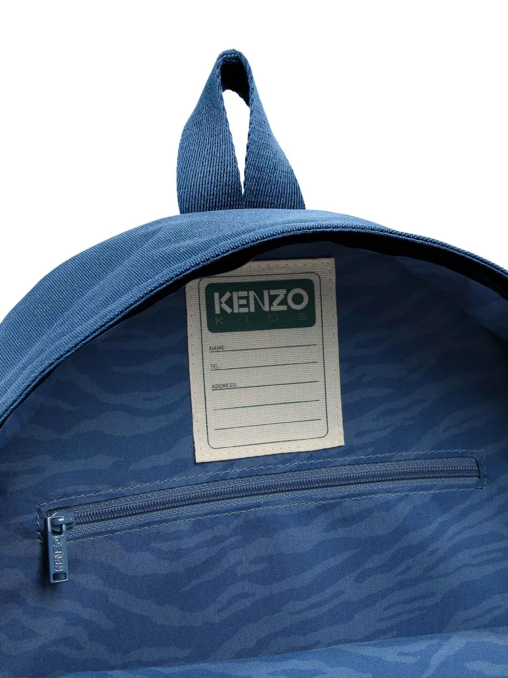 Kenzo Kids Rugzak met geborduurd logo Blauw