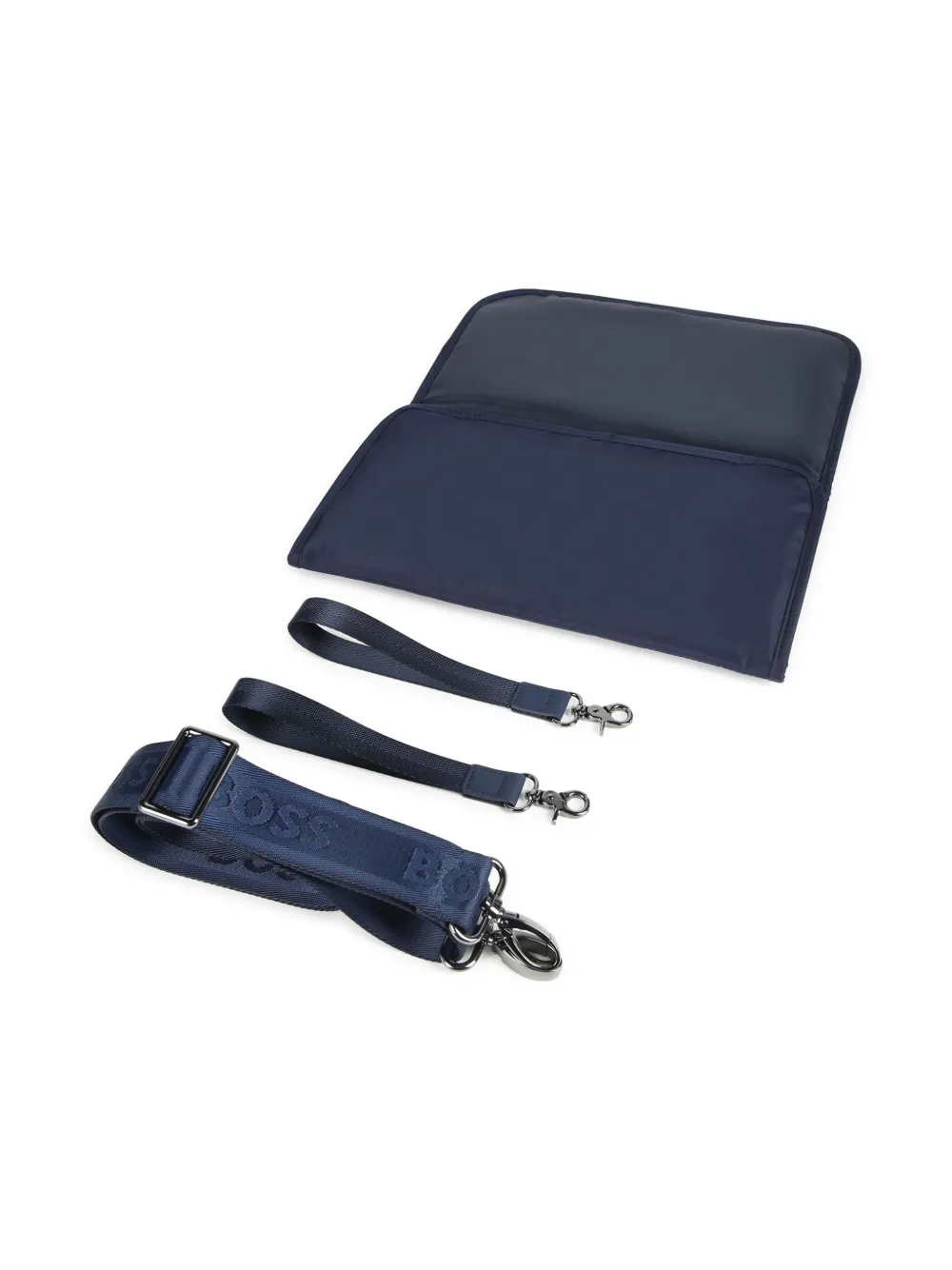 BOSS Kidswear Luiertas met logo-applicatie Blauw