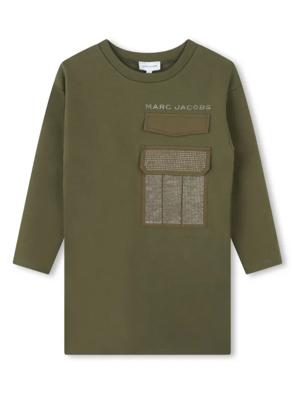 knee length dresses for ladies Marc Jacobs - Long Sleeve Bag Sweater Dress