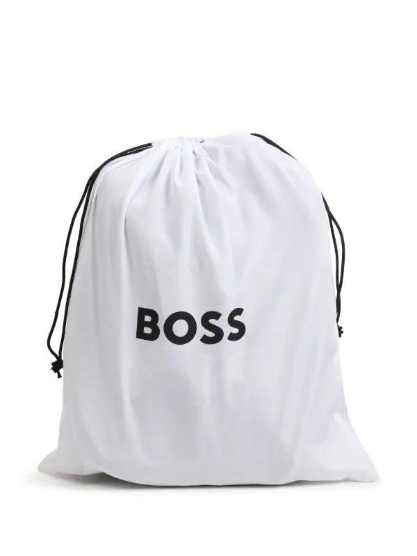 BOSS Kidswear logo-print stripe-detail Backpack Black FARFETCH ID