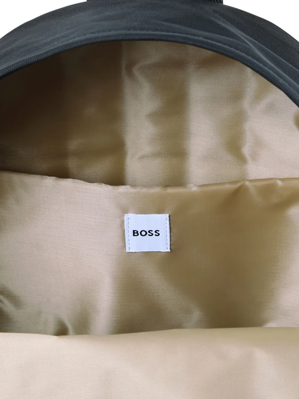 BOSS Kidswear Rugzak met logoprint en streepdetail Zwart