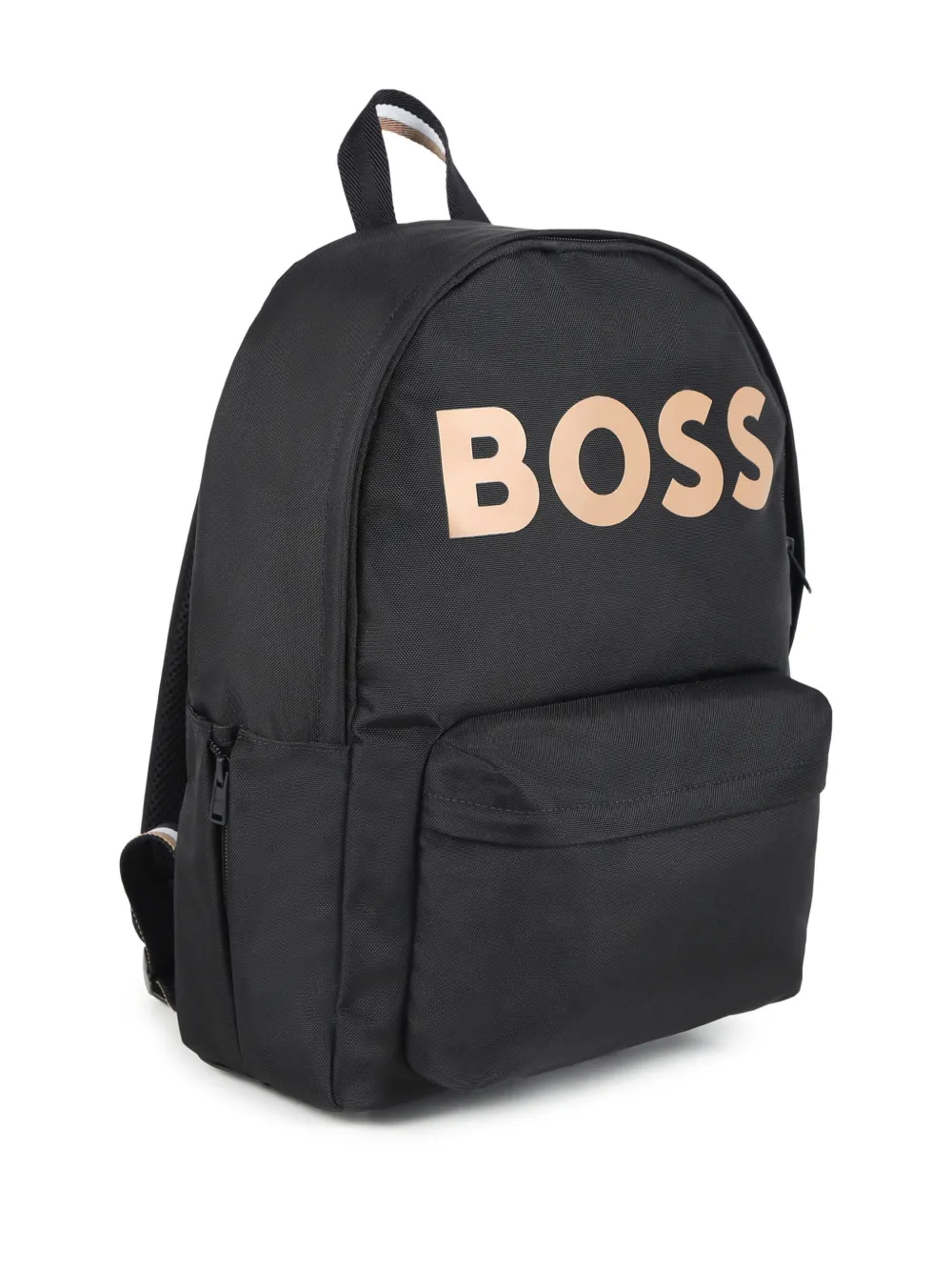 BOSS Kidswear Rugzak met logoprint en streepdetail Zwart